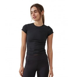 Women's Ultra Soft Fitted T-shirt Black $23.59 Tops