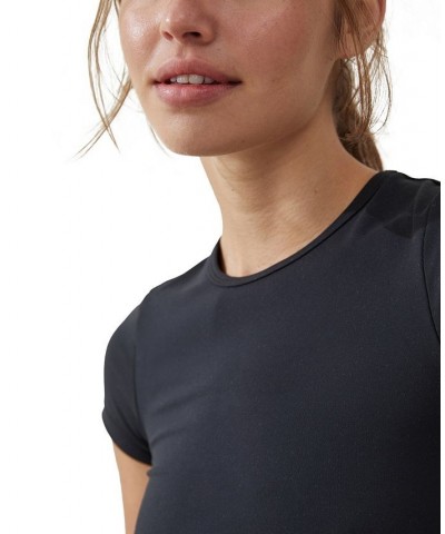 Women's Ultra Soft Fitted T-shirt Black $23.59 Tops