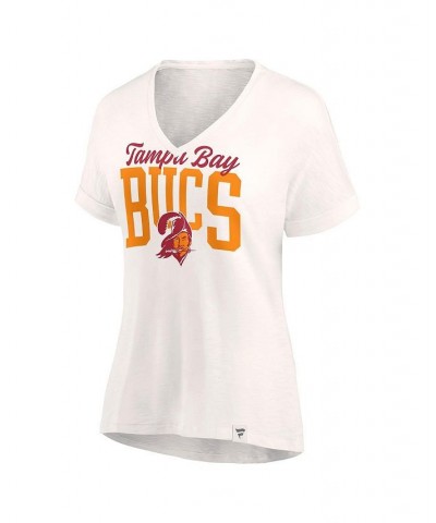 Women's Branded Oatmeal Tampa Bay Buccaneers Motivating Force V-Neck T-shirt Tan/Beige $16.38 Tops