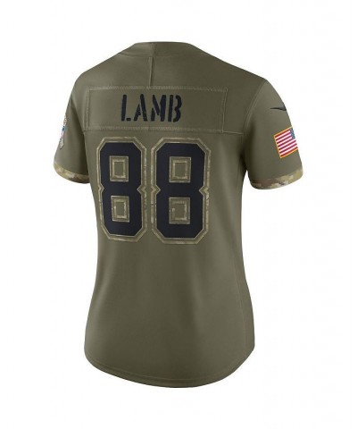 Women's CeeDee Lamb Olive CeeDee Lamb 2022 Salute To Service Limited Jersey Olive $72.52 Jersey