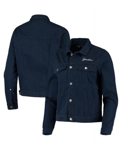 Women's Navy New York Yankees Flare Full-Button Jacket Navy $37.40 Jackets