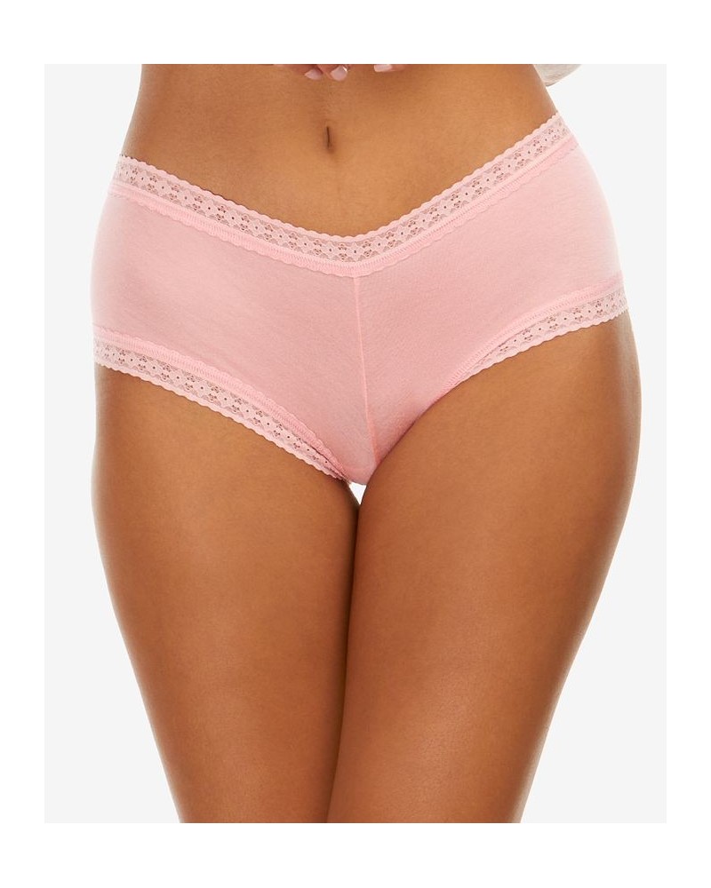 Women's Dream Lace-Trim Boyshort Underwear Pink $13.70 Panty