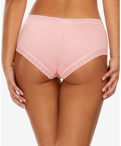 Women's Dream Lace-Trim Boyshort Underwear Pink $13.70 Panty