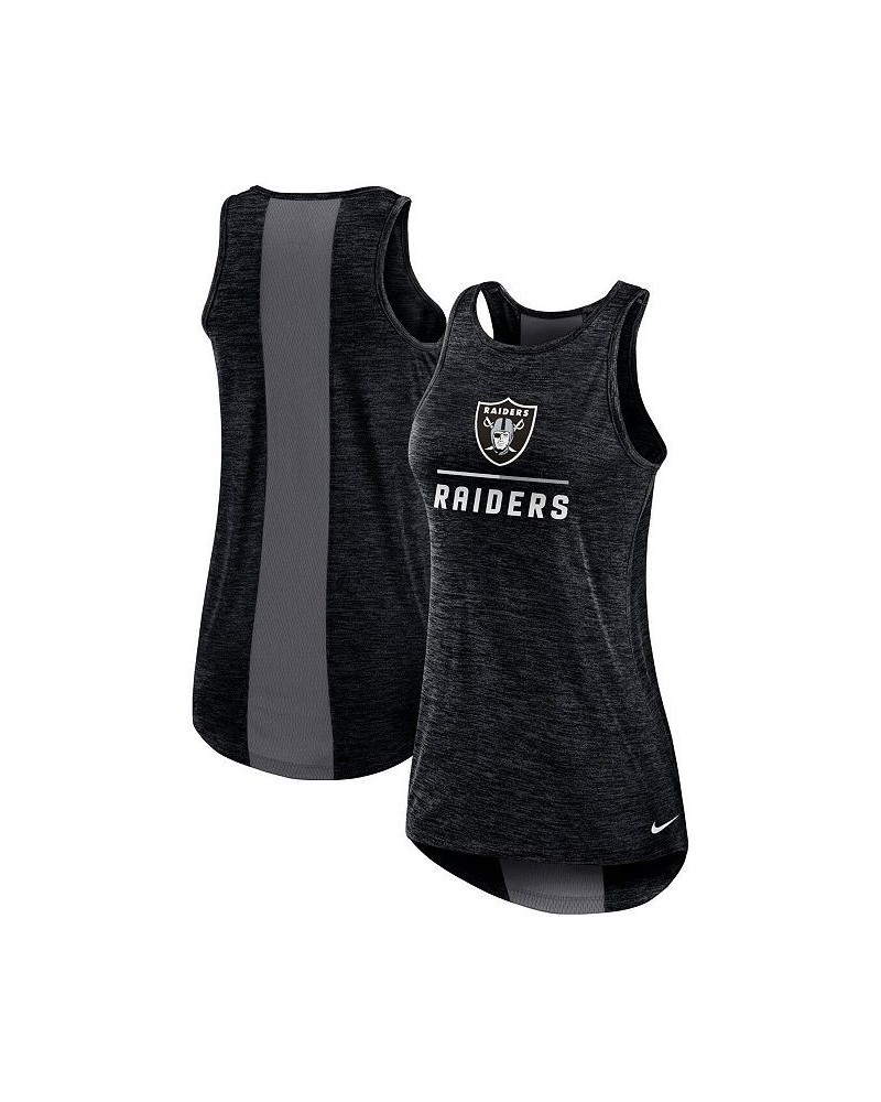 Women's Black Las Vegas Raiders High Neck Performance Tank Top Black $25.99 Tops