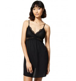 Lace & Chiffon Nightgown Lingerie Black $12.01 Sleepwear