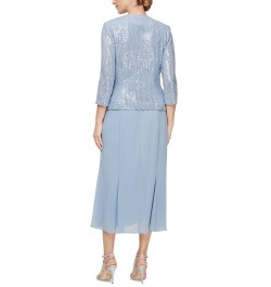 Women's Sequin-Detail Cocktail Dress and Jacket Hydrangea $87.02 Dresses