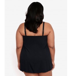 Plus Size Bandeau Flyaway One-Piece Swimsuit Black $54.25 Swimsuits