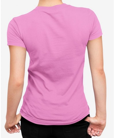 Women's Word Art Siamese Cat T-shirt Pink $18.89 Tops