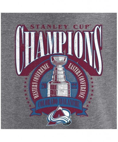 Women's Colorado Avalanche 2022 Stanley Cup Champions Banner V-Neck Triblend T-shirt Heathered Gray $22.87 Tops