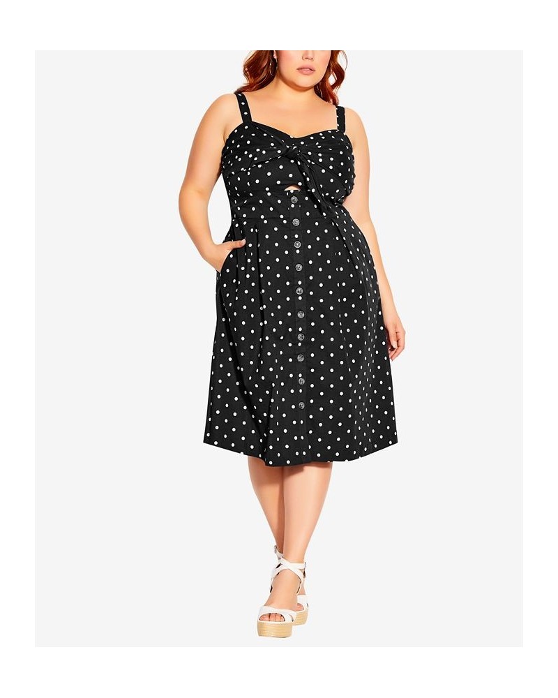 Plus Size Tie Bodice Button Down Dress Sweet Spot $56.76 Dresses