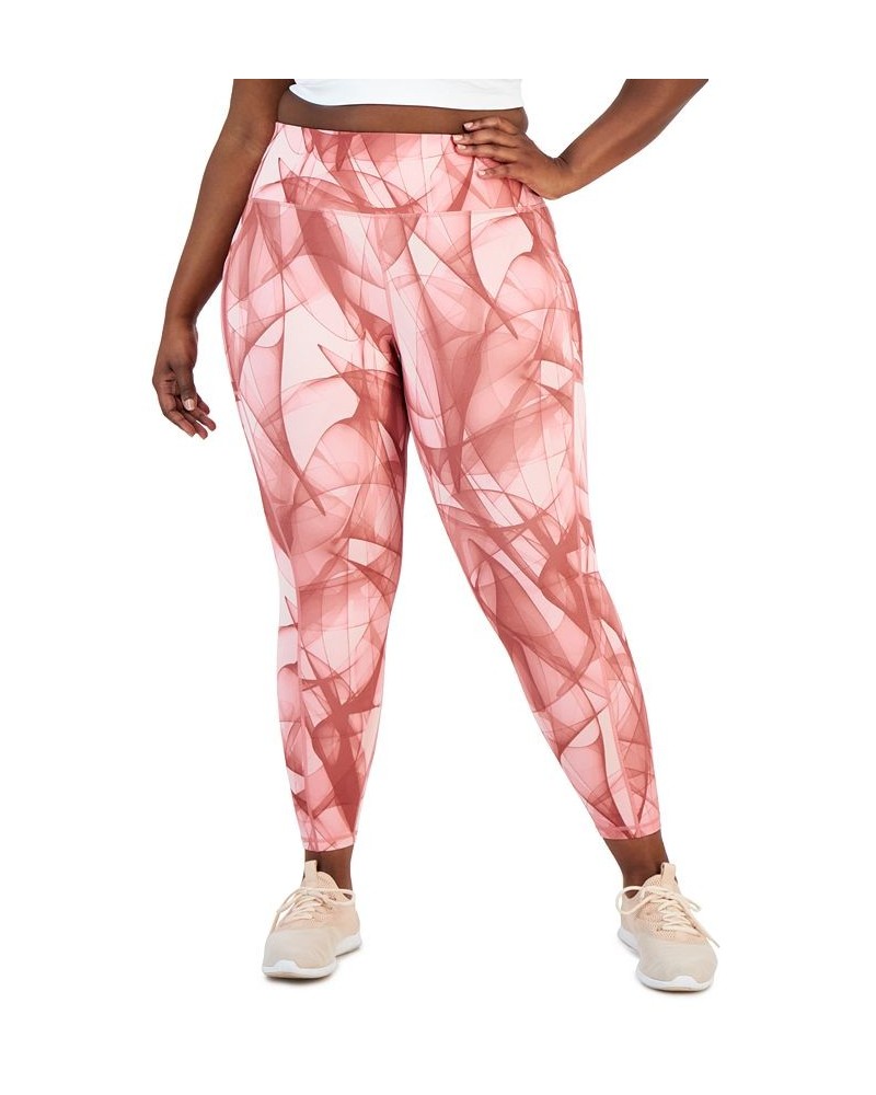 Plus Size Swirling Smoke Printed 7/8-Leggings Swirling/lip Gloss $13.50 Pants