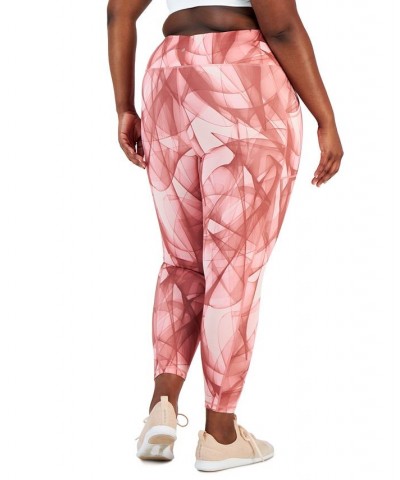 Plus Size Swirling Smoke Printed 7/8-Leggings Swirling/lip Gloss $13.50 Pants