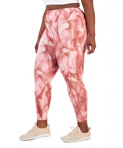 Plus Size Swirling Smoke Printed 7/8-Leggings Swirling/lip Gloss $13.50 Pants