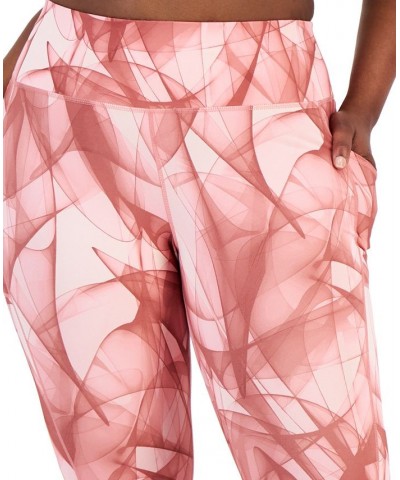 Plus Size Swirling Smoke Printed 7/8-Leggings Swirling/lip Gloss $13.50 Pants