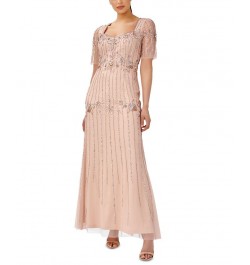 Women's Embellished Back-Cutout Gown Rose Blush $74.36 Dresses