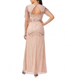 Women's Embellished Back-Cutout Gown Rose Blush $74.36 Dresses