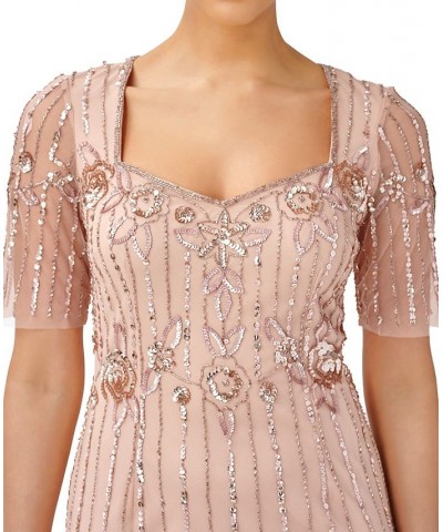 Women's Embellished Back-Cutout Gown Rose Blush $74.36 Dresses