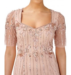 Women's Embellished Back-Cutout Gown Rose Blush $74.36 Dresses