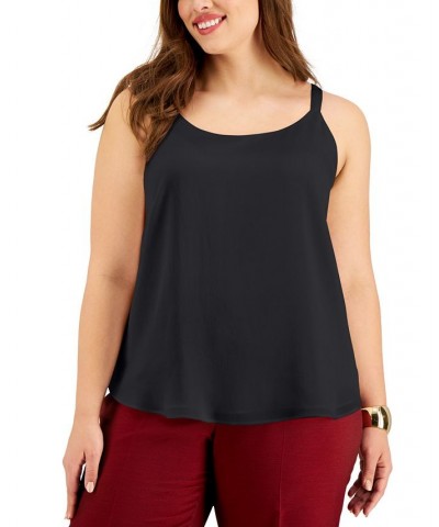 Trendy Plus Size Camisole Black $25.48 Tops