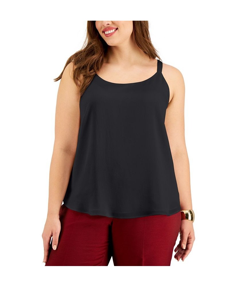 Trendy Plus Size Camisole Black $25.48 Tops