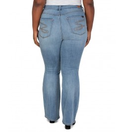 Plus Size Tummyless High Rise Flare Jeans Laguna $49.50 Jeans