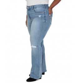 Plus Size Tummyless High Rise Flare Jeans Laguna $49.50 Jeans