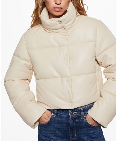 Women's Quilted Skin Style Jacket Ecru $62.40 Coats