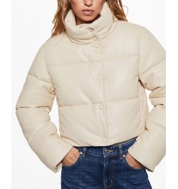 Women's Quilted Skin Style Jacket Ecru $62.40 Coats