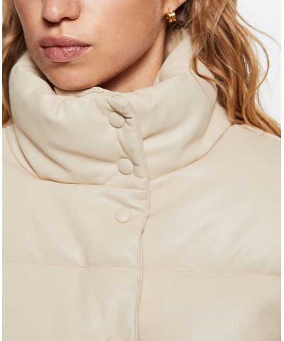 Women's Quilted Skin Style Jacket Ecru $62.40 Coats