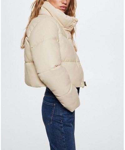 Women's Quilted Skin Style Jacket Ecru $62.40 Coats