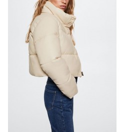 Women's Quilted Skin Style Jacket Ecru $62.40 Coats