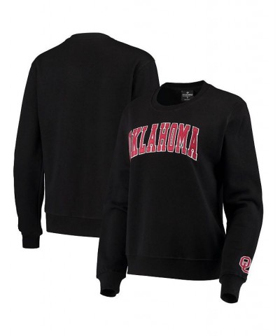 Women's Black Oklahoma Sooners Campanile Pullover Sweatshirt Black $28.59 Sweatshirts