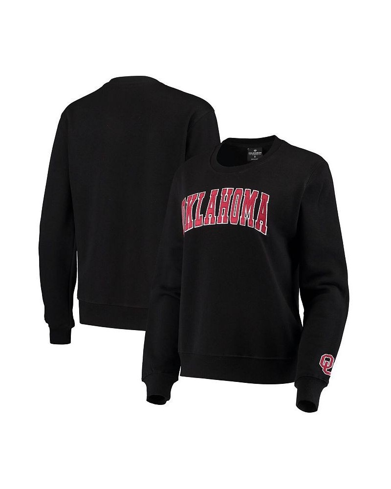 Women's Black Oklahoma Sooners Campanile Pullover Sweatshirt Black $28.59 Sweatshirts