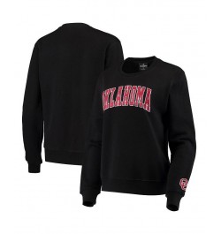 Women's Black Oklahoma Sooners Campanile Pullover Sweatshirt Black $28.59 Sweatshirts