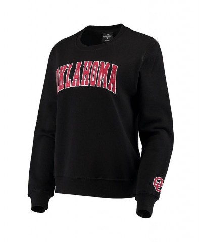 Women's Black Oklahoma Sooners Campanile Pullover Sweatshirt Black $28.59 Sweatshirts