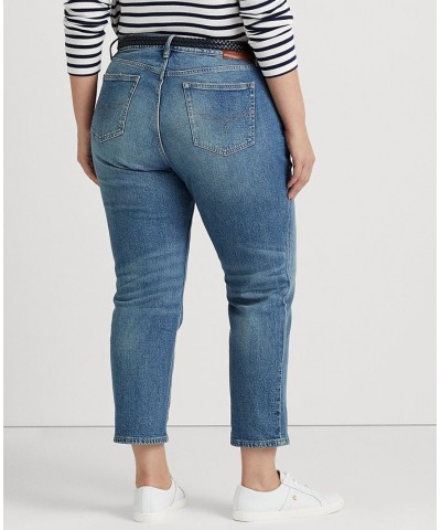 Plus Size Mid Rise Tapered Jeans Rangeland Wash $44.55 Jeans