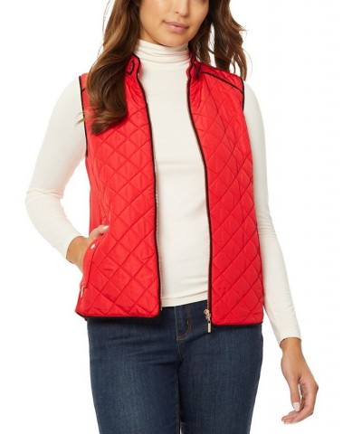 Women's Quilted Zip Front Vest Jacket Rouge, Jones Black $26.83 Jackets
