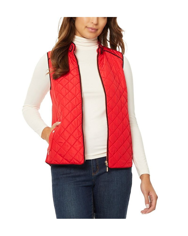 Women's Quilted Zip Front Vest Jacket Rouge, Jones Black $26.83 Jackets