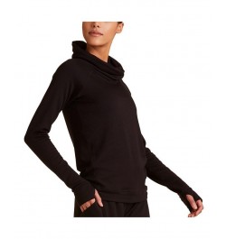 Adult Women Fleece Pullover Sweatshirt Black $60.48 Sweatshirts