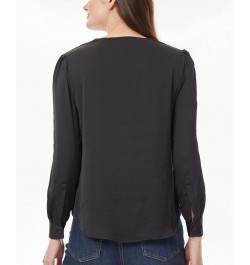 Women's Simplified Utility Blouse Black $24.61 Tops