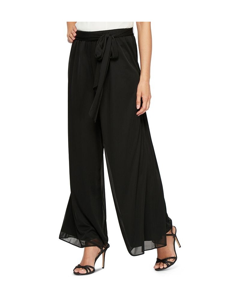 Sash-Belt Wide-Leg Pants Regular & Petite Sizes Black $51.30 Pants