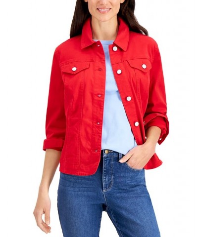 Petite Denim Jacket Red Barn $24.88 Jackets