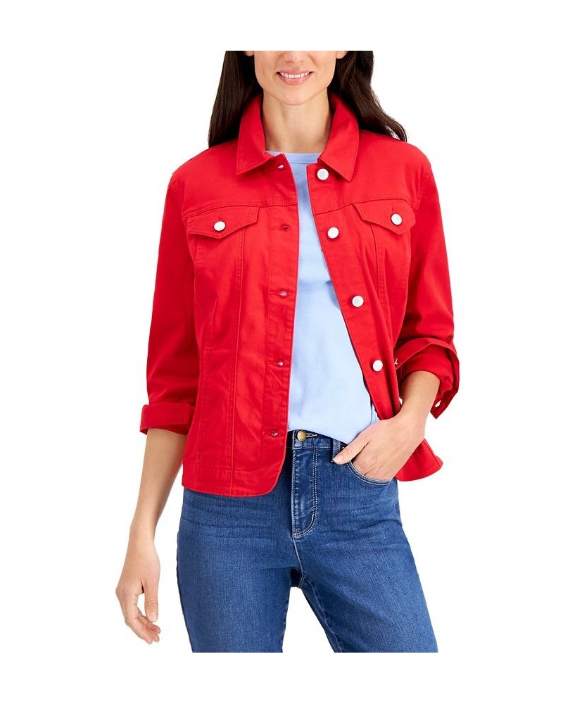 Petite Denim Jacket Red Barn $24.88 Jackets