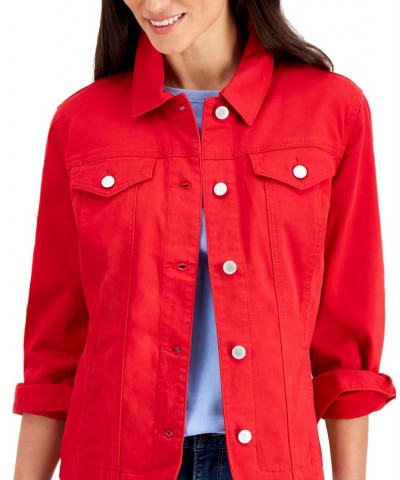 Petite Denim Jacket Red Barn $24.88 Jackets