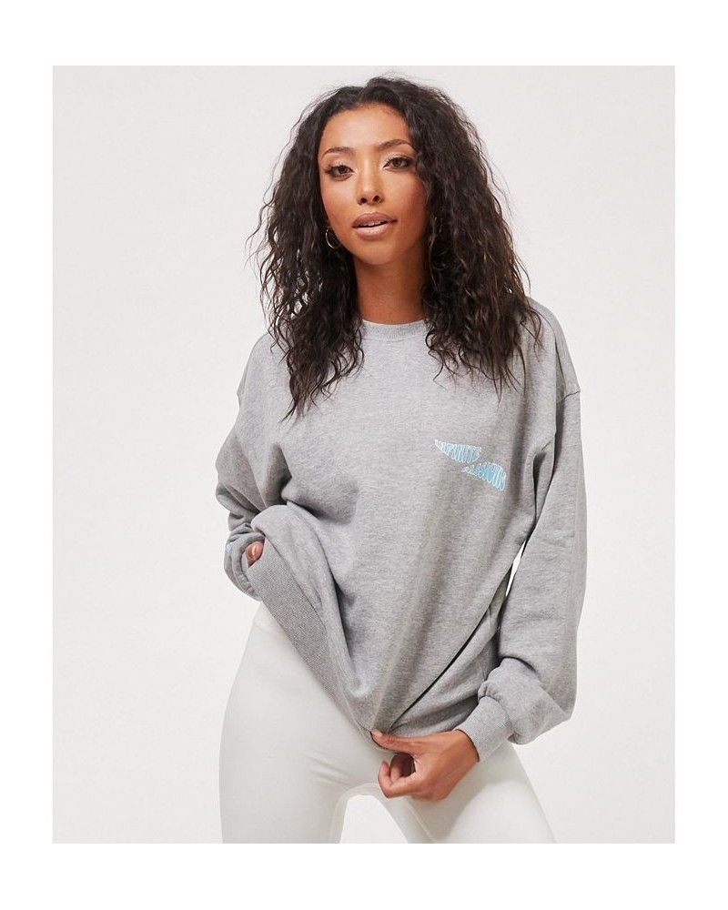 Infinite Passions FT Sweatshirt for Women Gray $32.55 Sweatshirts