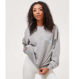 Infinite Passions FT Sweatshirt for Women Gray $32.55 Sweatshirts