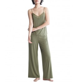 Satin-Trim Lounge Pants QS6527 Tan/Beige $27.49 Sleepwear