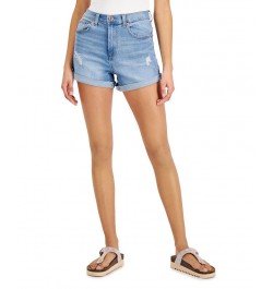 Juniors' 4" High-Rise Curvy Denim Shorts Pizazz $13.24 Shorts