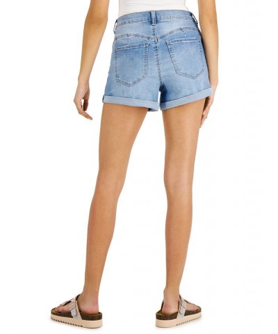 Juniors' 4" High-Rise Curvy Denim Shorts Pizazz $13.24 Shorts