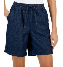 Petite Emilia Cotton High-Rise Pull-On Shorts Twilight Wash $9.45 Shorts